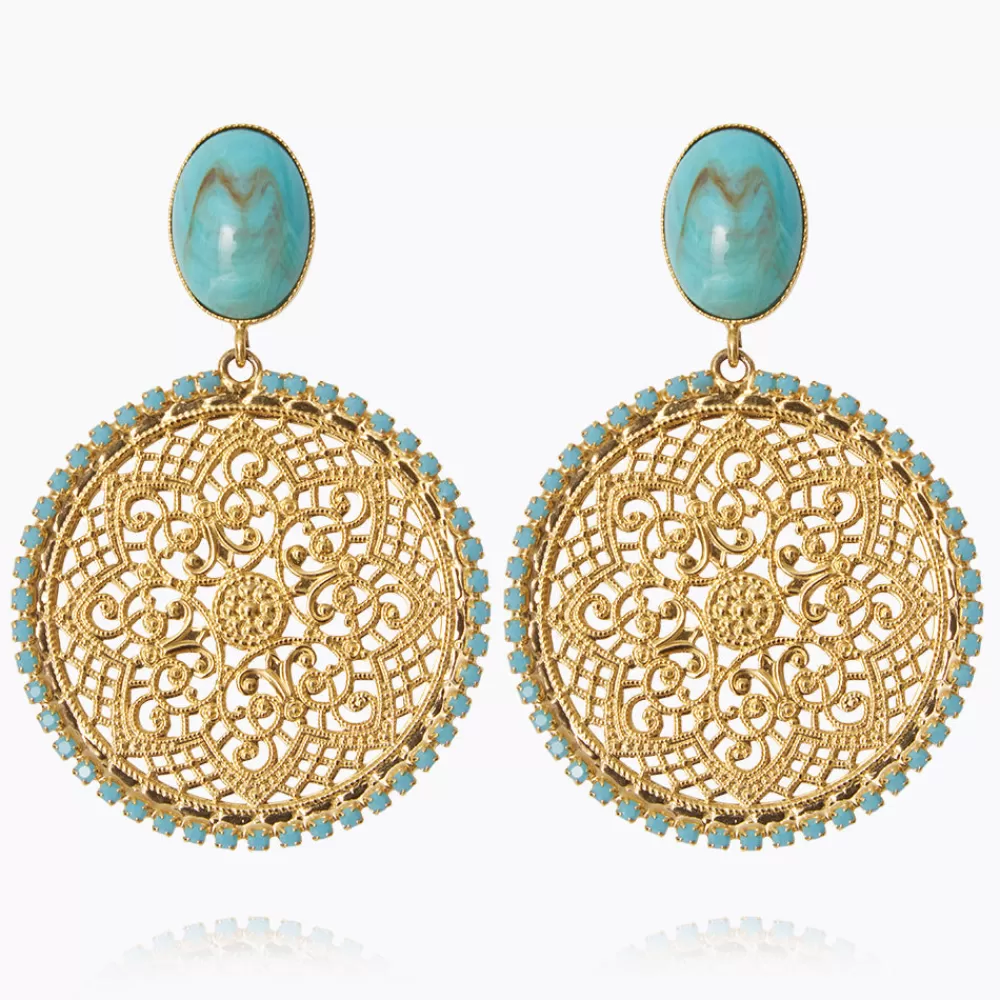 Caroline Svedbom Alexandra Boho Earrings/Turquoise Matt