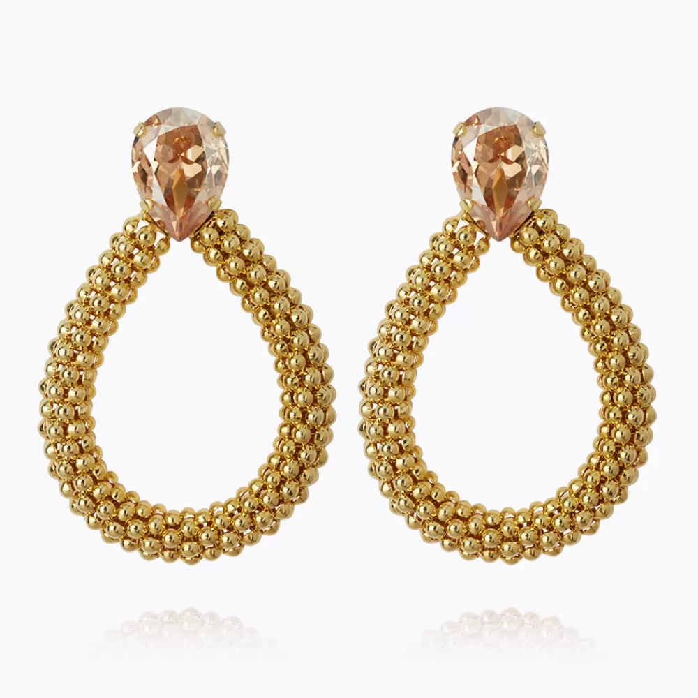 Caroline Svedbom Classic Rope Earrings/Golden Shadow