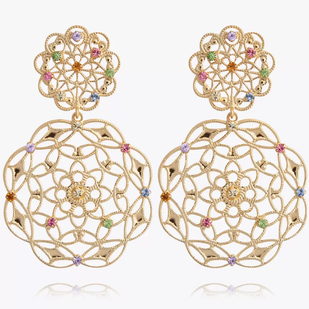 Caroline Svedbom Gardenia Earrings/Rainbow Combo