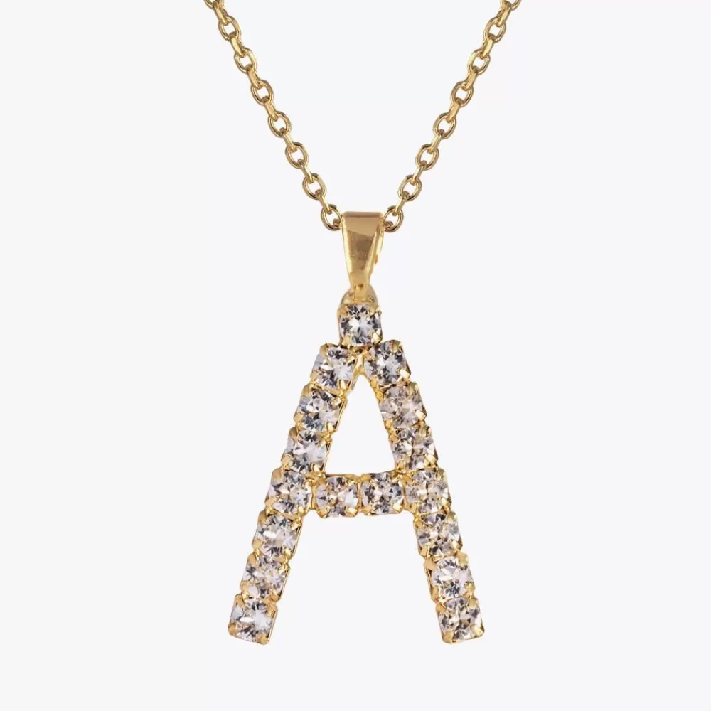 Caroline Svedbom Letter Necklace A/Crystal