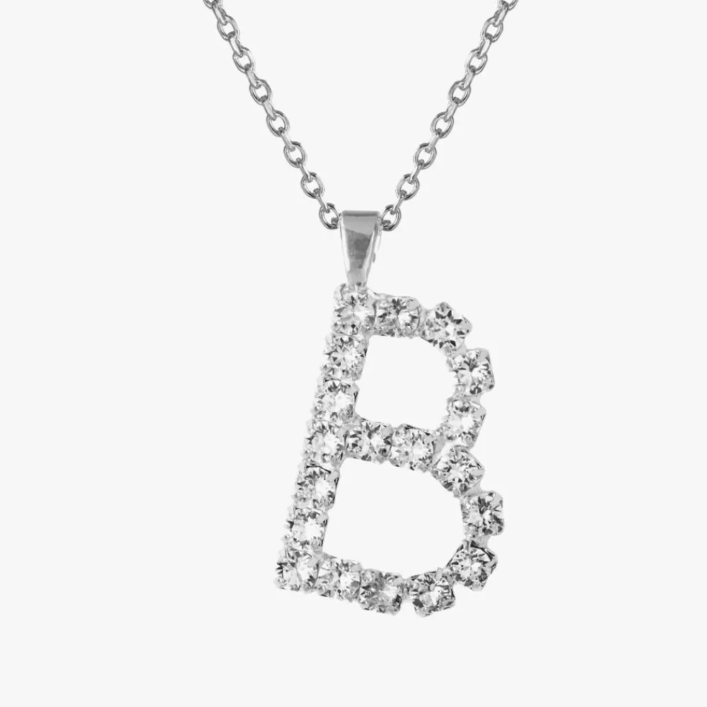 Caroline Svedbom Letter Necklace B/Crystal