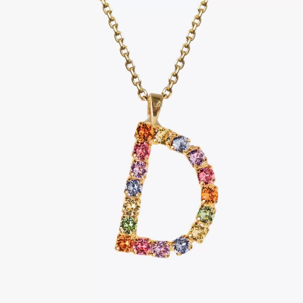 Caroline Svedbom Letter Necklace D/Rainbow Combo