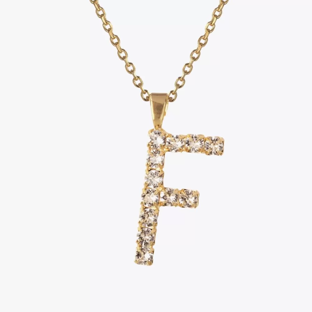 Caroline Svedbom Letter Necklace F/Crystal