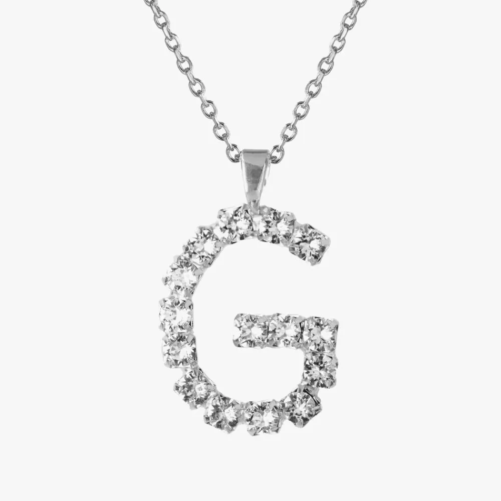 Caroline Svedbom Letter Necklace G/Crystal