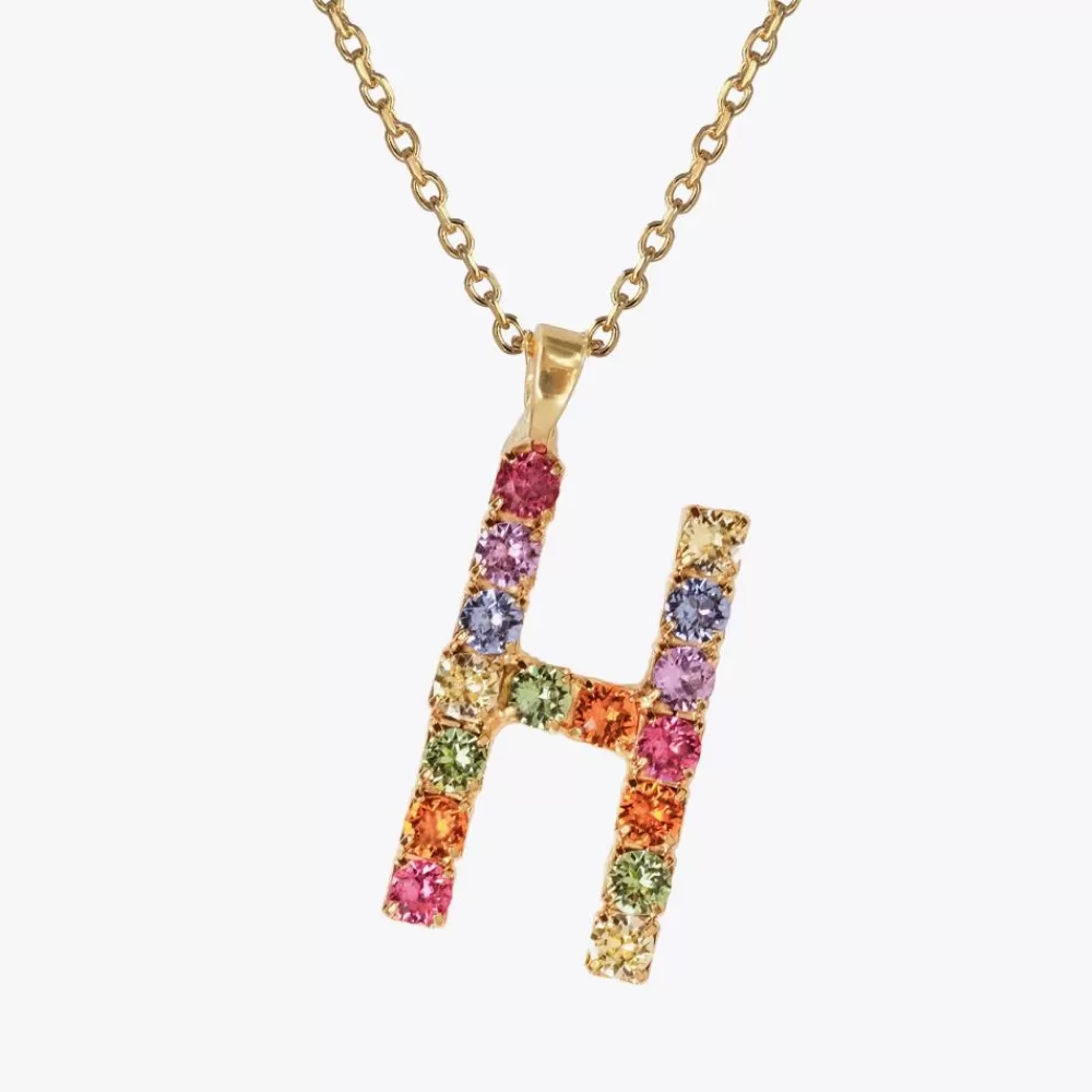 Caroline Svedbom Letter Necklace H/Rainbow Combo