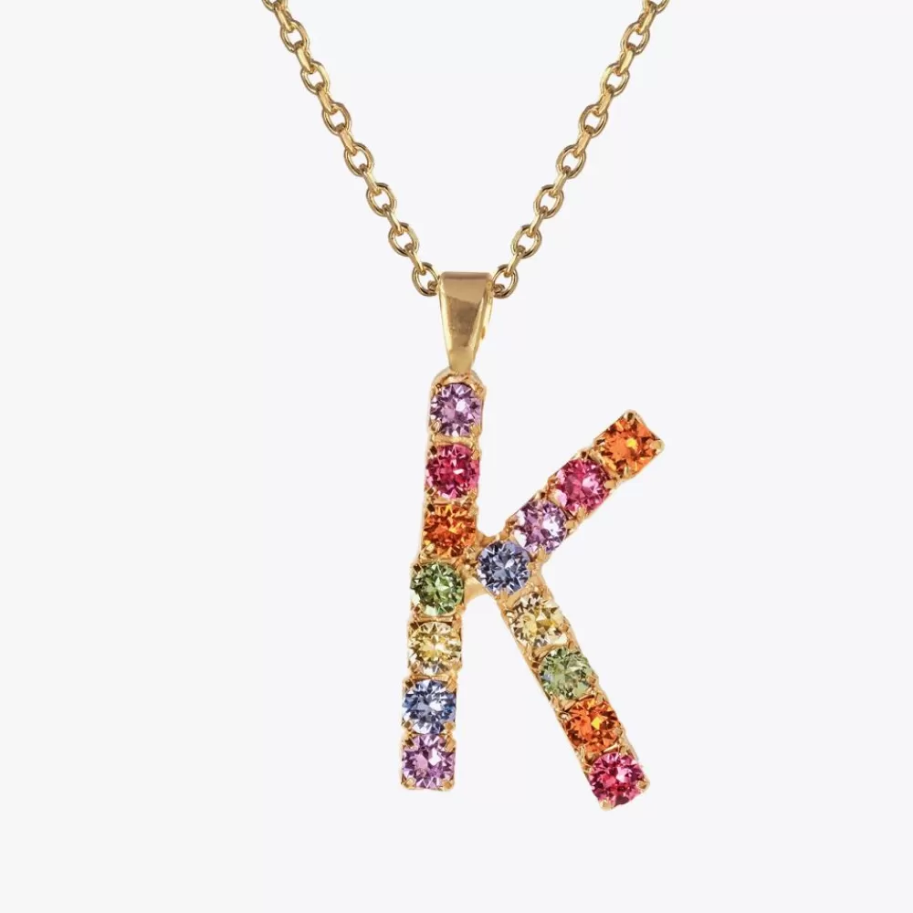 Caroline Svedbom Letter Necklace K/Rainbow Combo