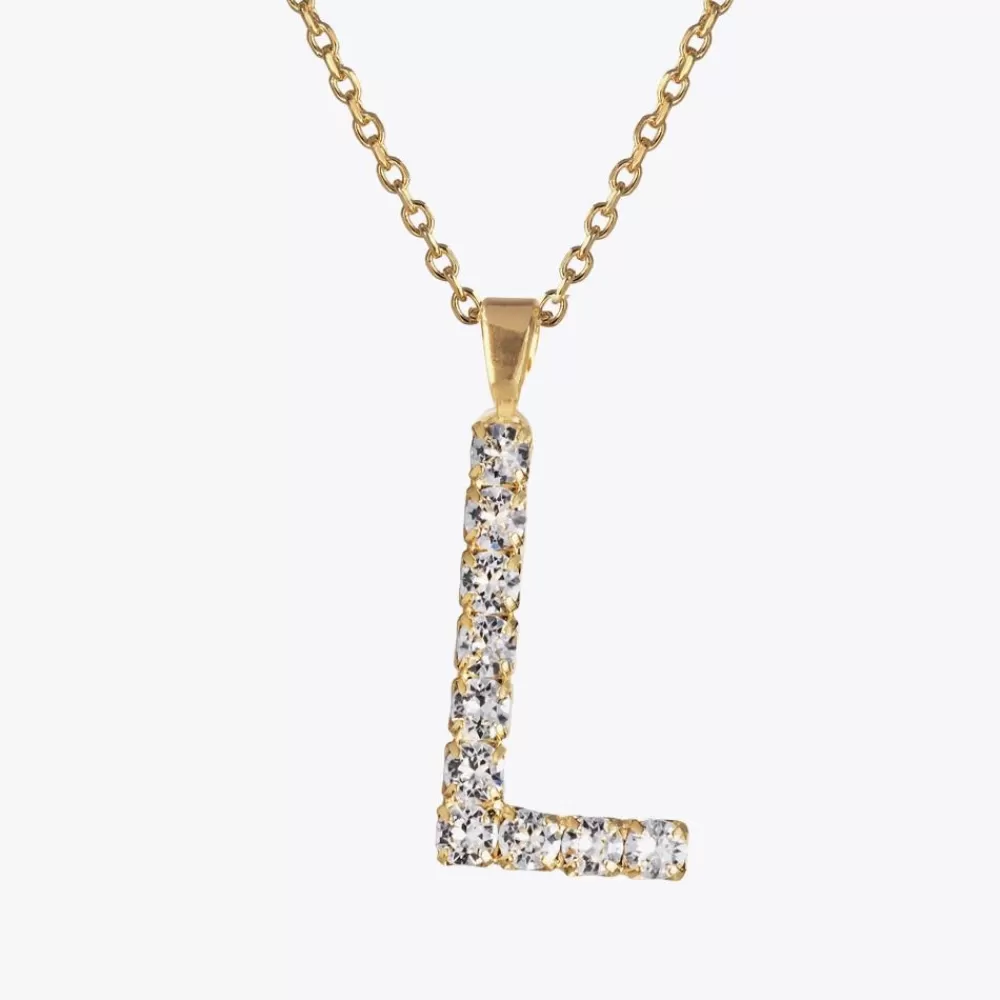 Caroline Svedbom Letter Necklace L/Crystal