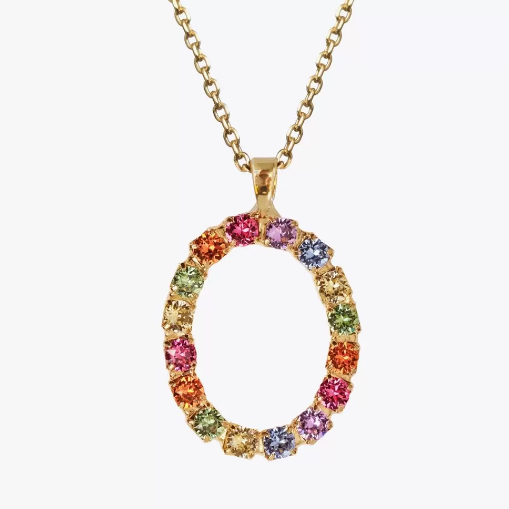 Caroline Svedbom Letter Necklace O/Rainbow Combo