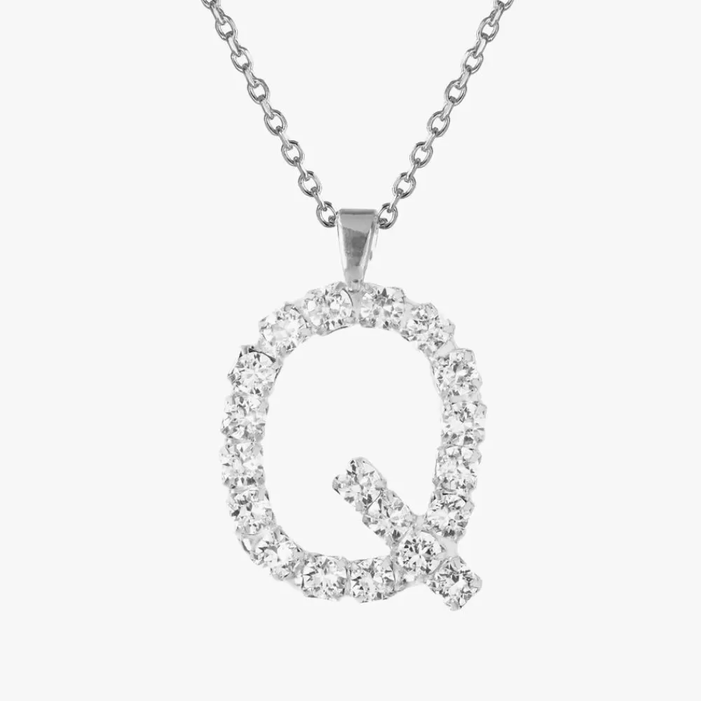 Caroline Svedbom Letter Necklace Q/Crystal