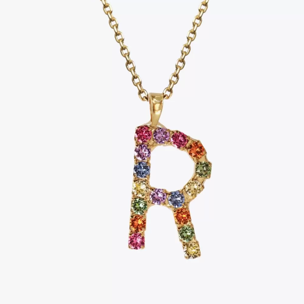 Caroline Svedbom Letter Necklace R/Rainbow Combo