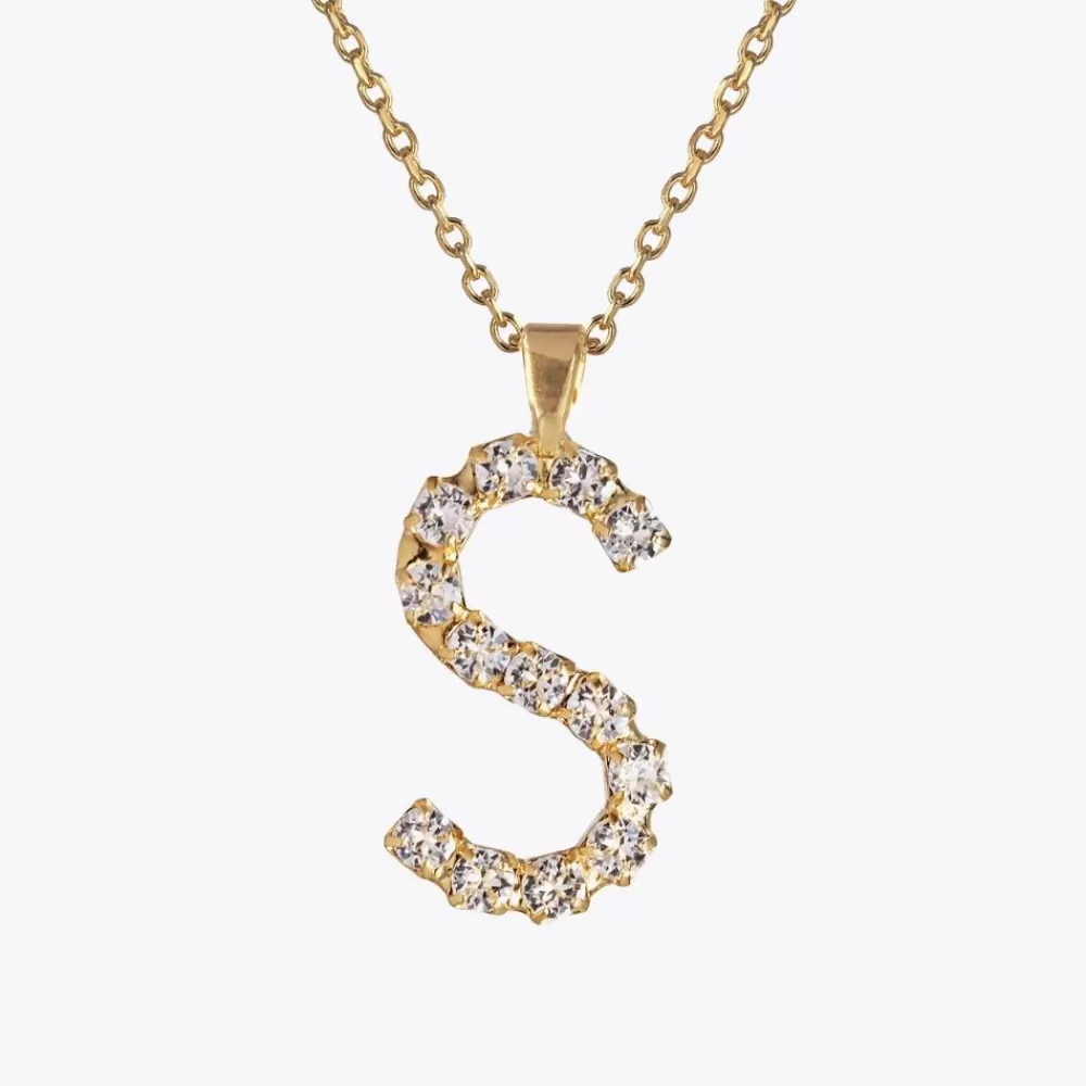 Caroline Svedbom Letter Necklace S/Crystal