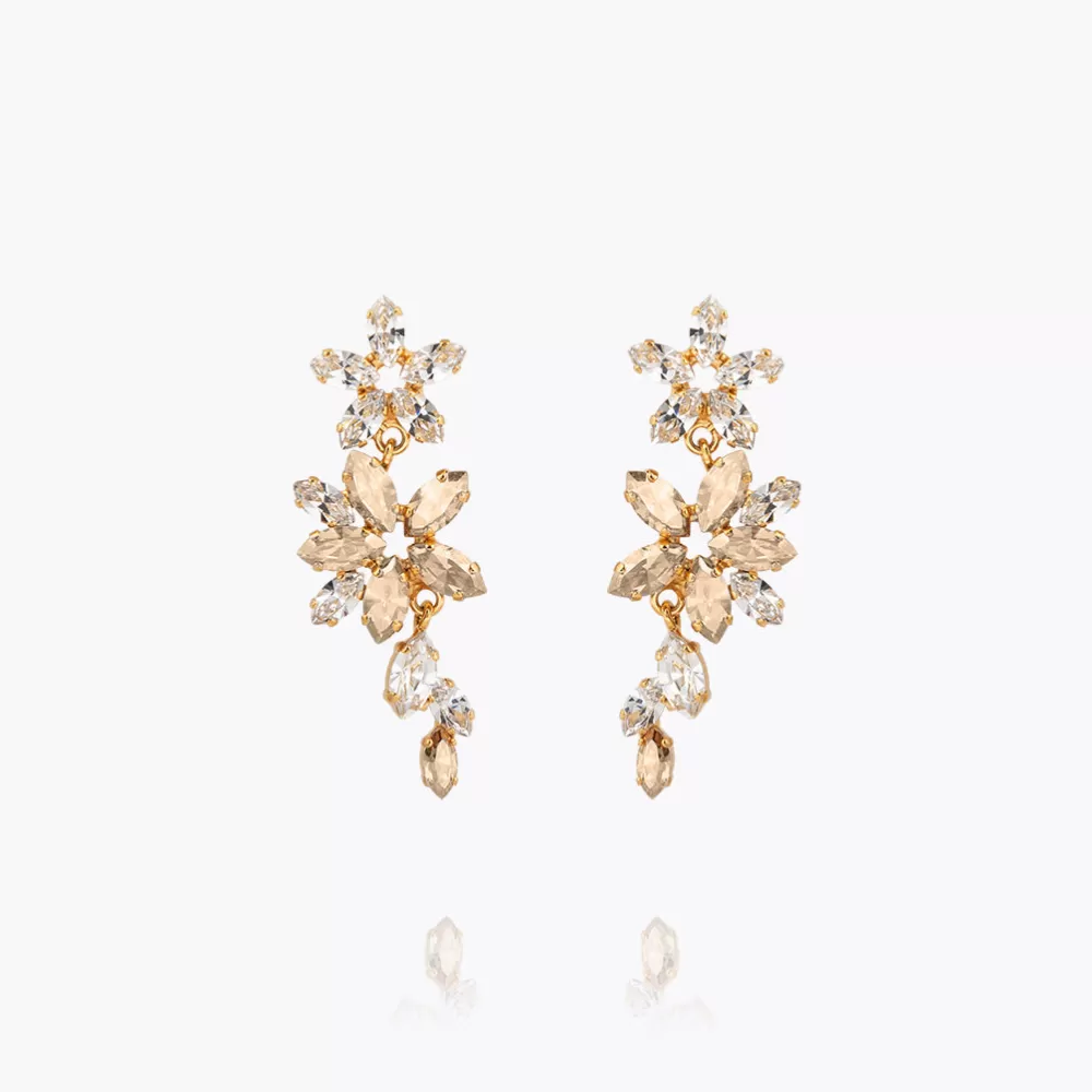 Caroline Svedbom Melia Earrings/Crystal/Golden Shadow