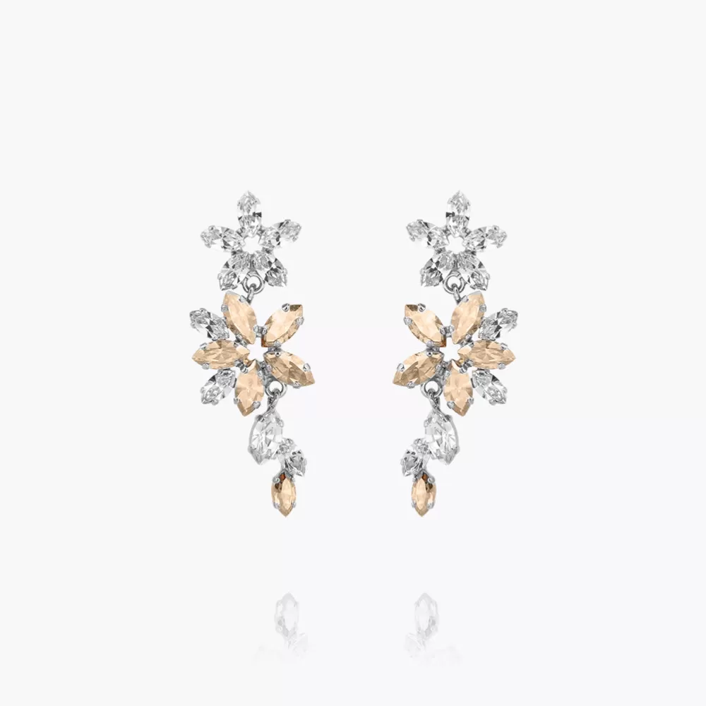 Caroline Svedbom Melia Earrings/Crystal/Golden Shadow