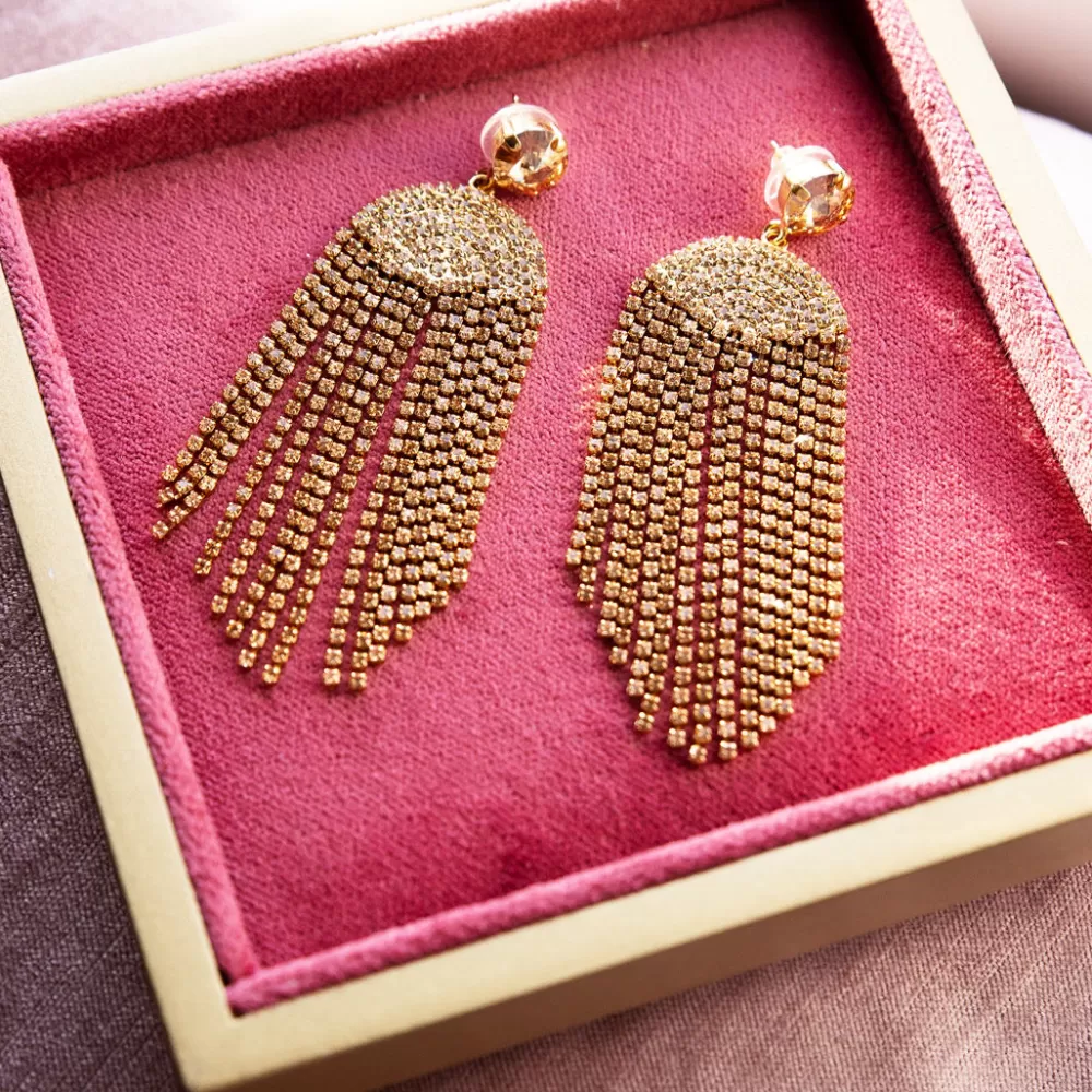 Caroline Svedbom Melinda Earring/Golden Shadow + Vintage Rose