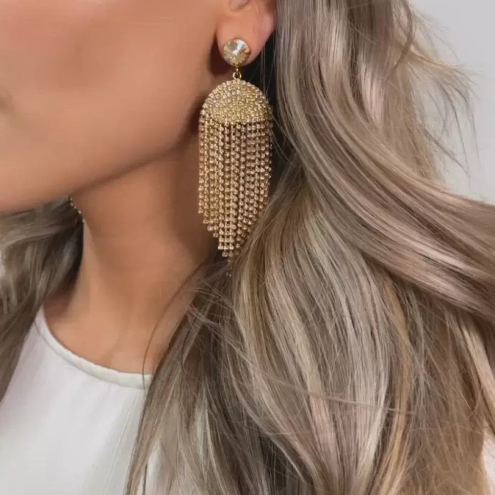 Caroline Svedbom Melinda Earring/Golden Shadow + Vintage Rose