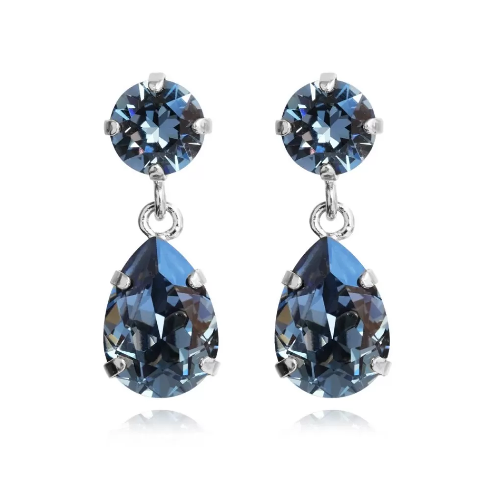 Caroline Svedbom Mini Drop Earrings/Denim Blue