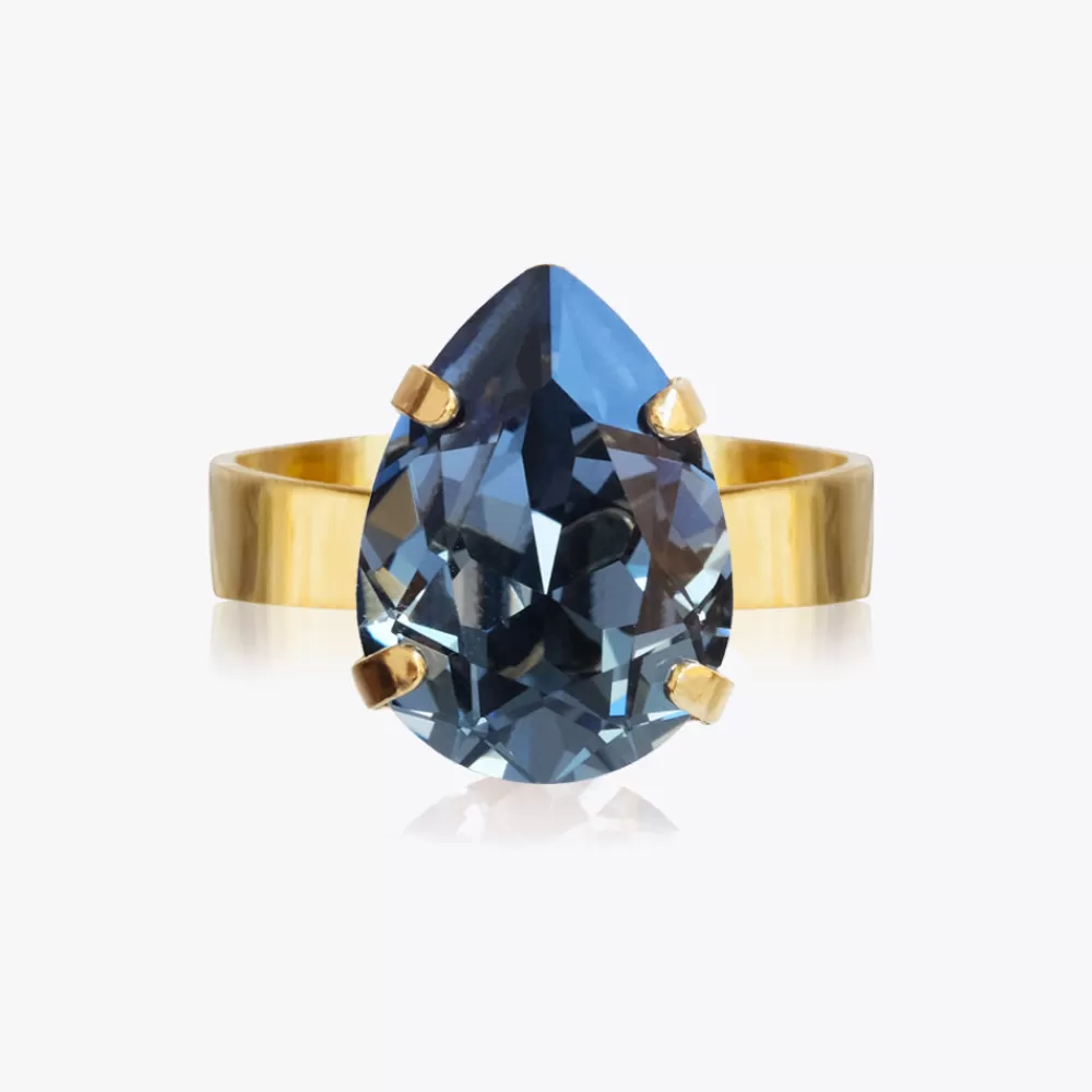 Caroline Svedbom Mini Drop Ring/Denim Blue