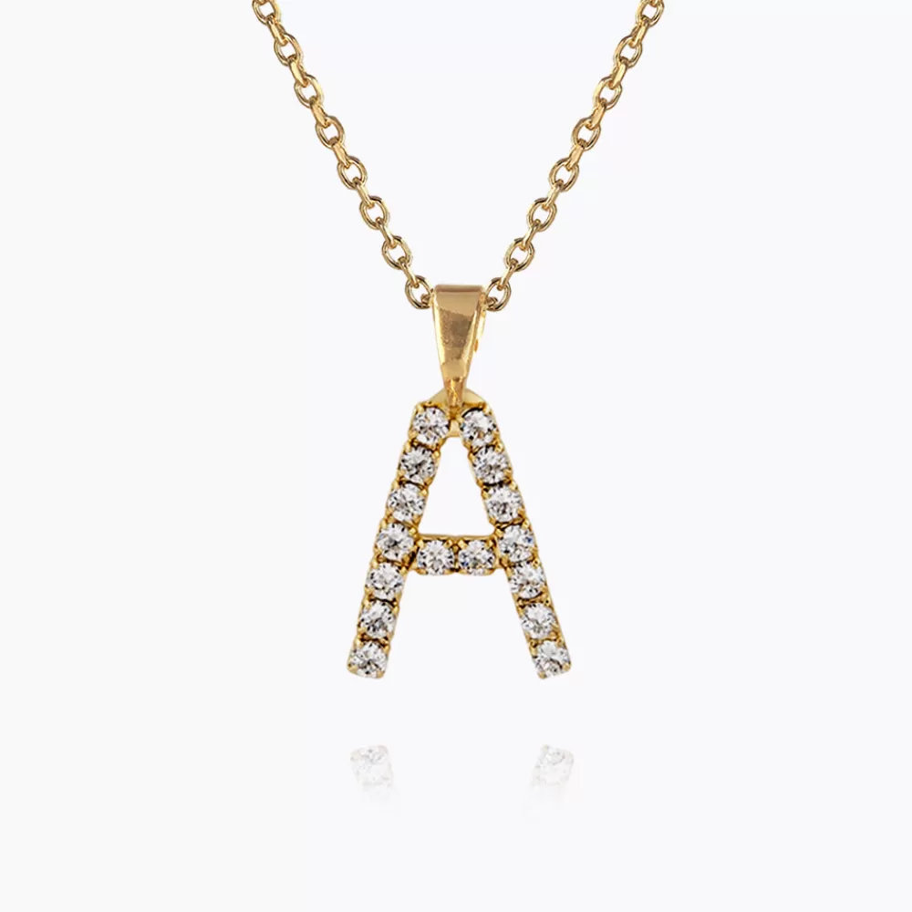 Caroline Svedbom Mini Letter Necklace A/Crystal