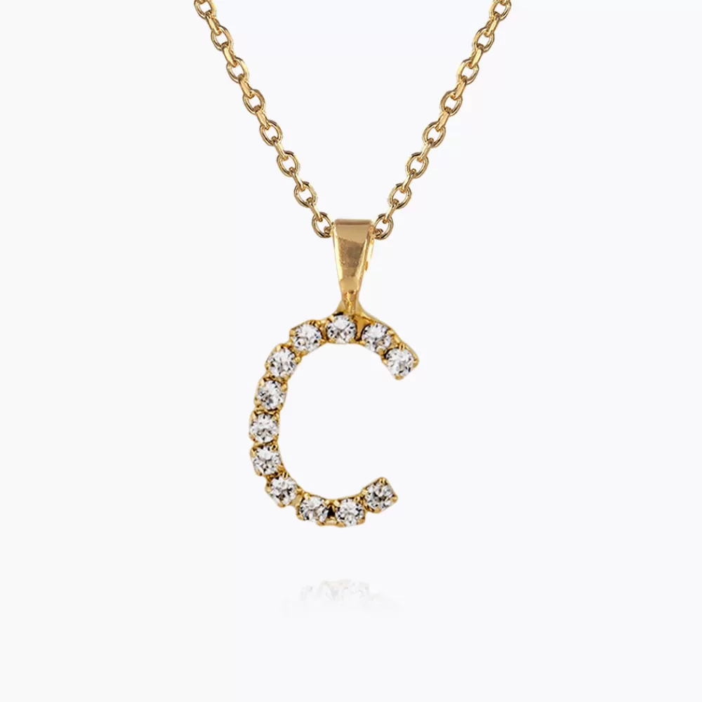 Caroline Svedbom Mini Letter Necklace C/Crystal