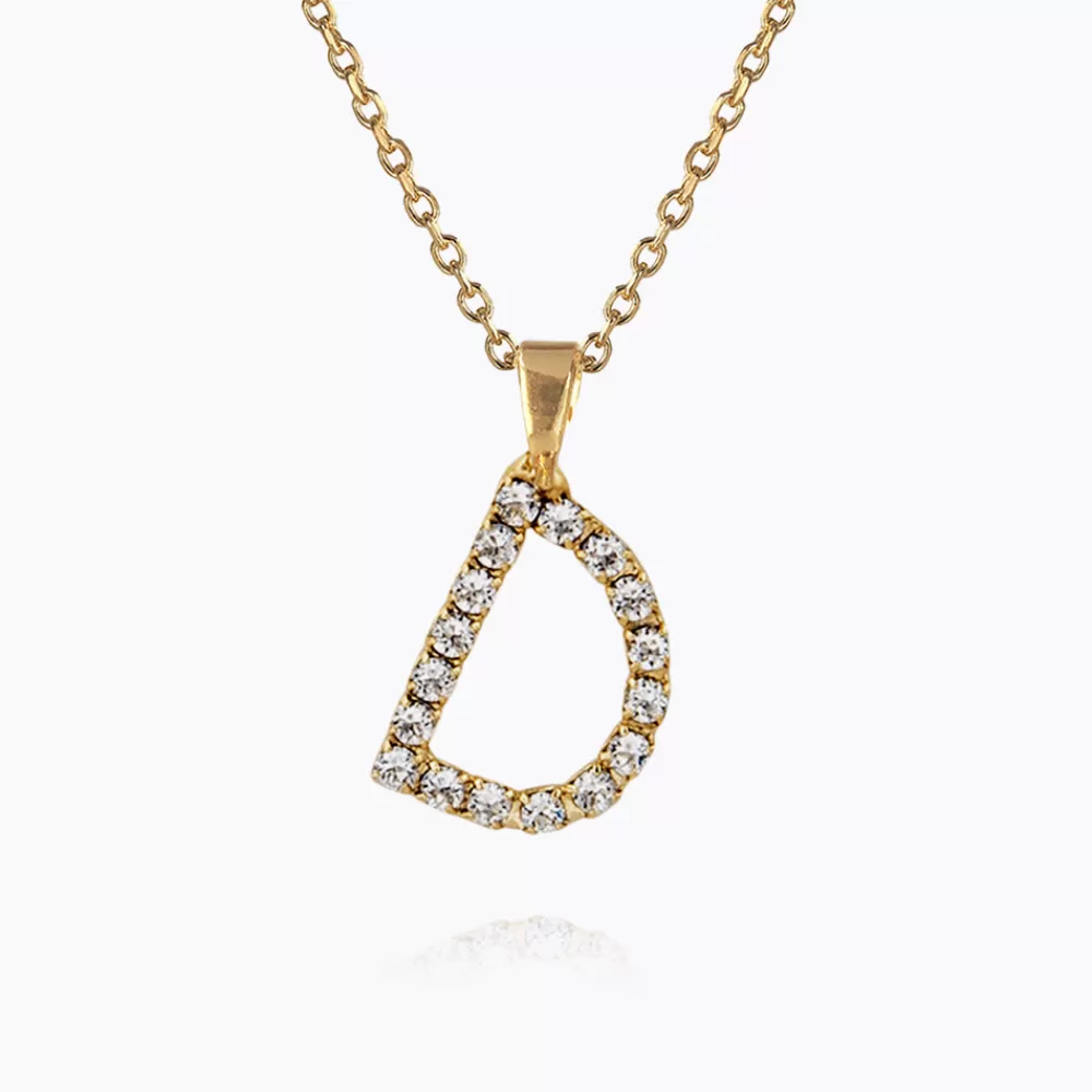 Caroline Svedbom Mini Letter Necklace D/Crystal