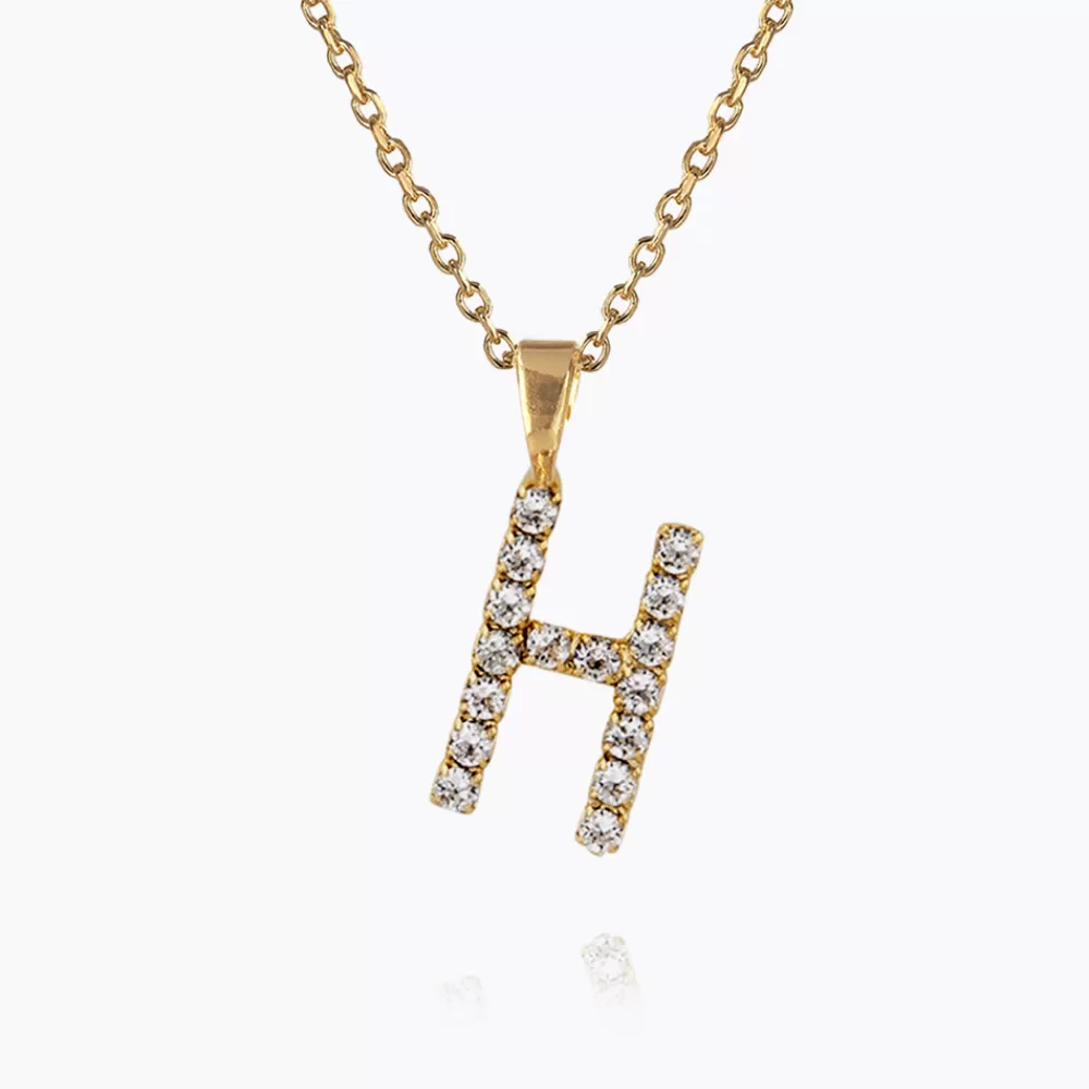 Caroline Svedbom Mini Letter Necklace H/Crystal