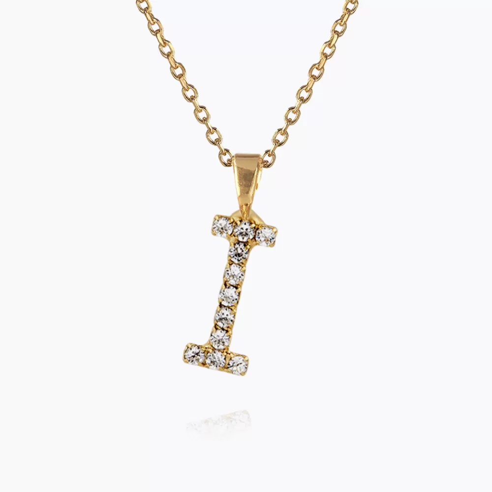 Caroline Svedbom Mini Letter Necklace I/Crystal