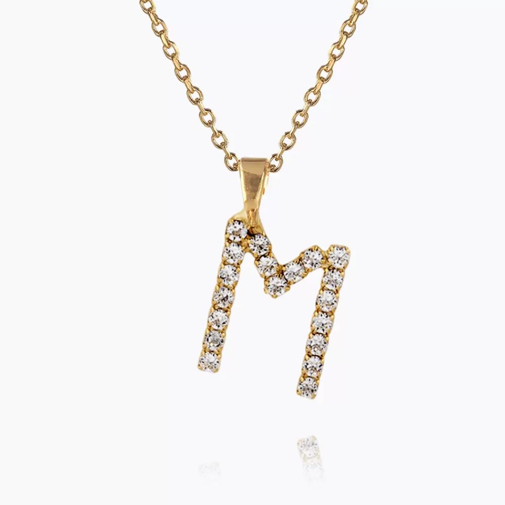 Caroline Svedbom Mini Letter Necklace M/Crystal