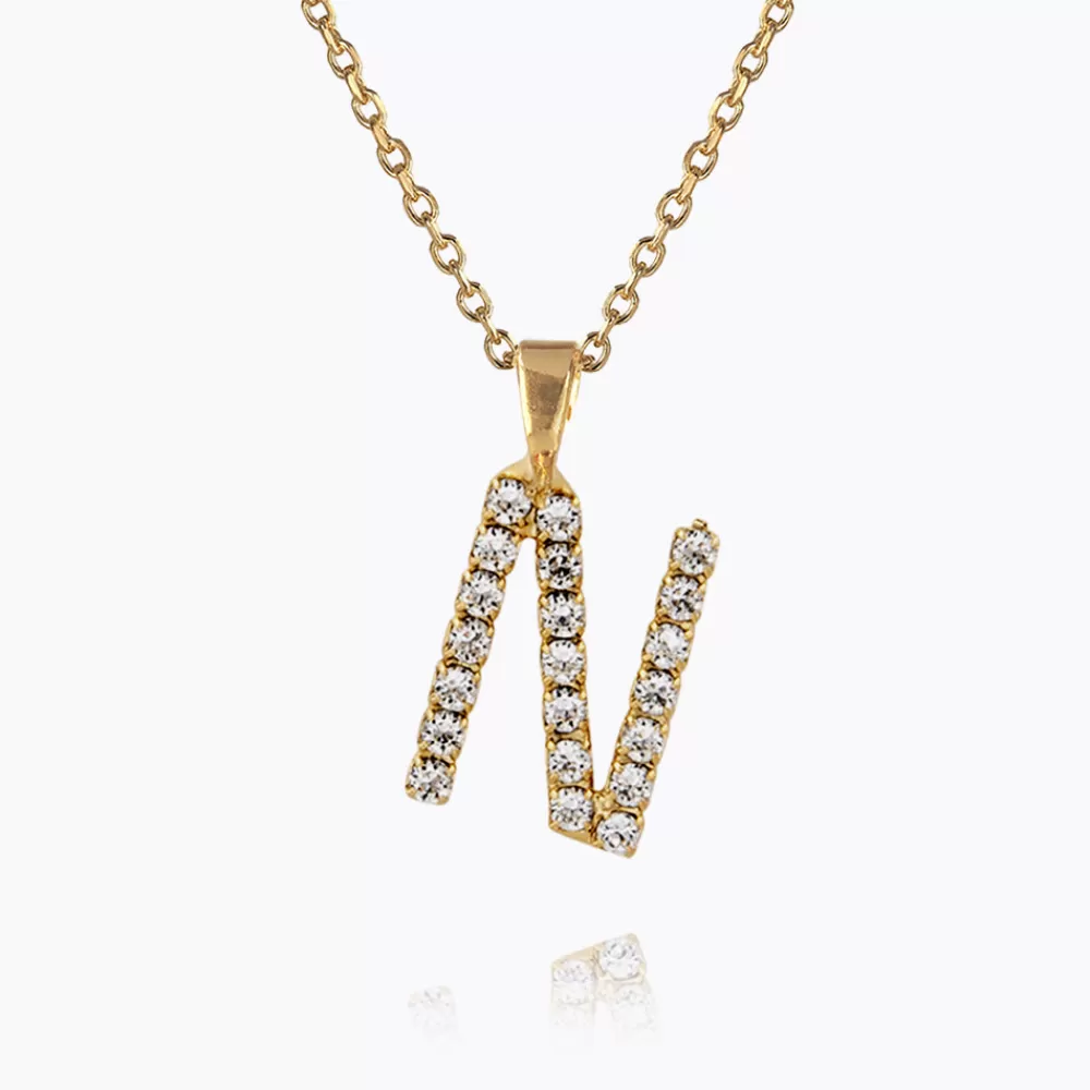 Caroline Svedbom Mini Letter Necklace N/Crystal