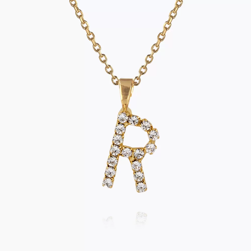 Caroline Svedbom Mini Letter Necklace R/Crystal