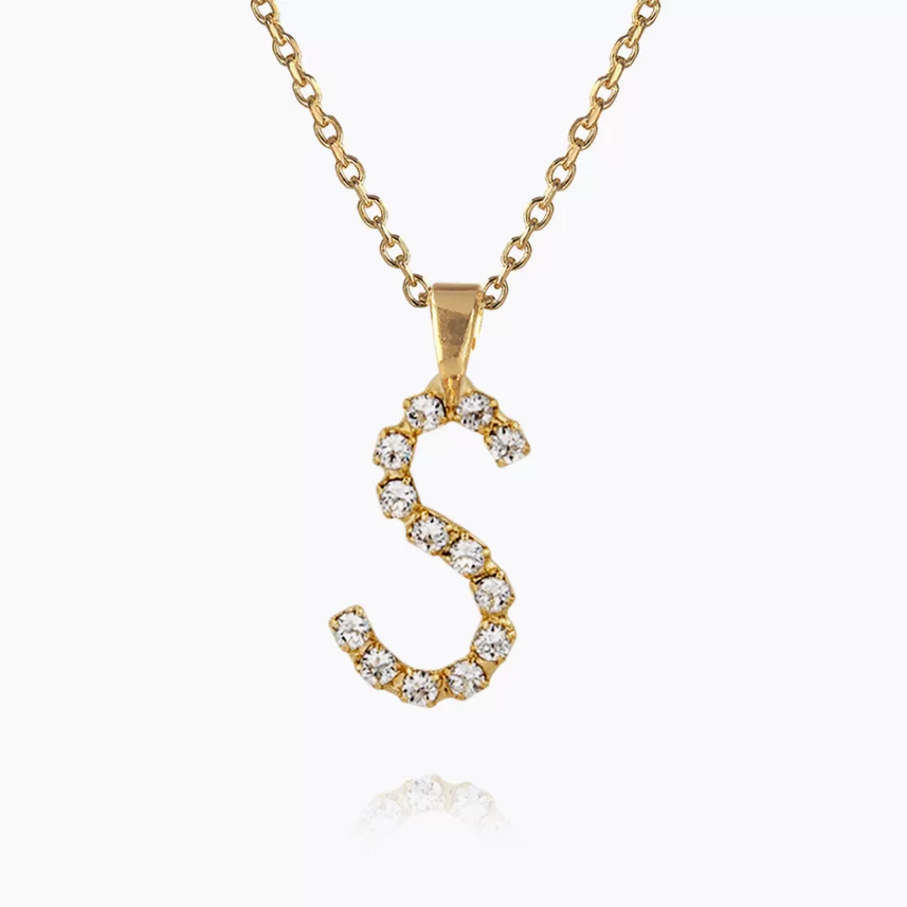 Caroline Svedbom Mini Letter Necklace S/Crystal