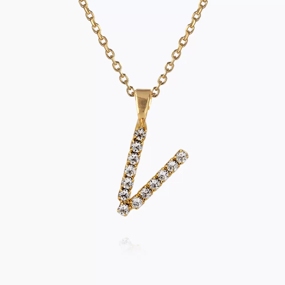 Caroline Svedbom Mini Letter Necklace V/Crystal