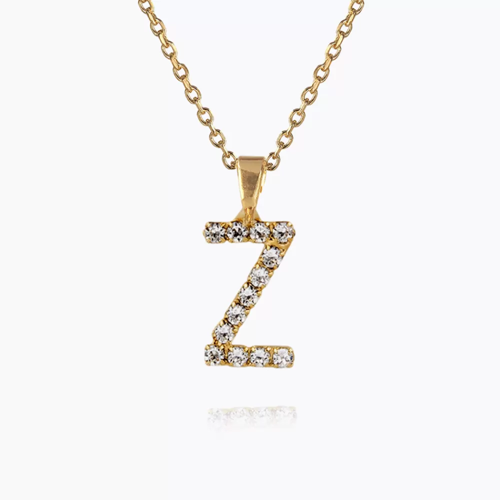 Caroline Svedbom Mini Letter Necklace Z/Crystal