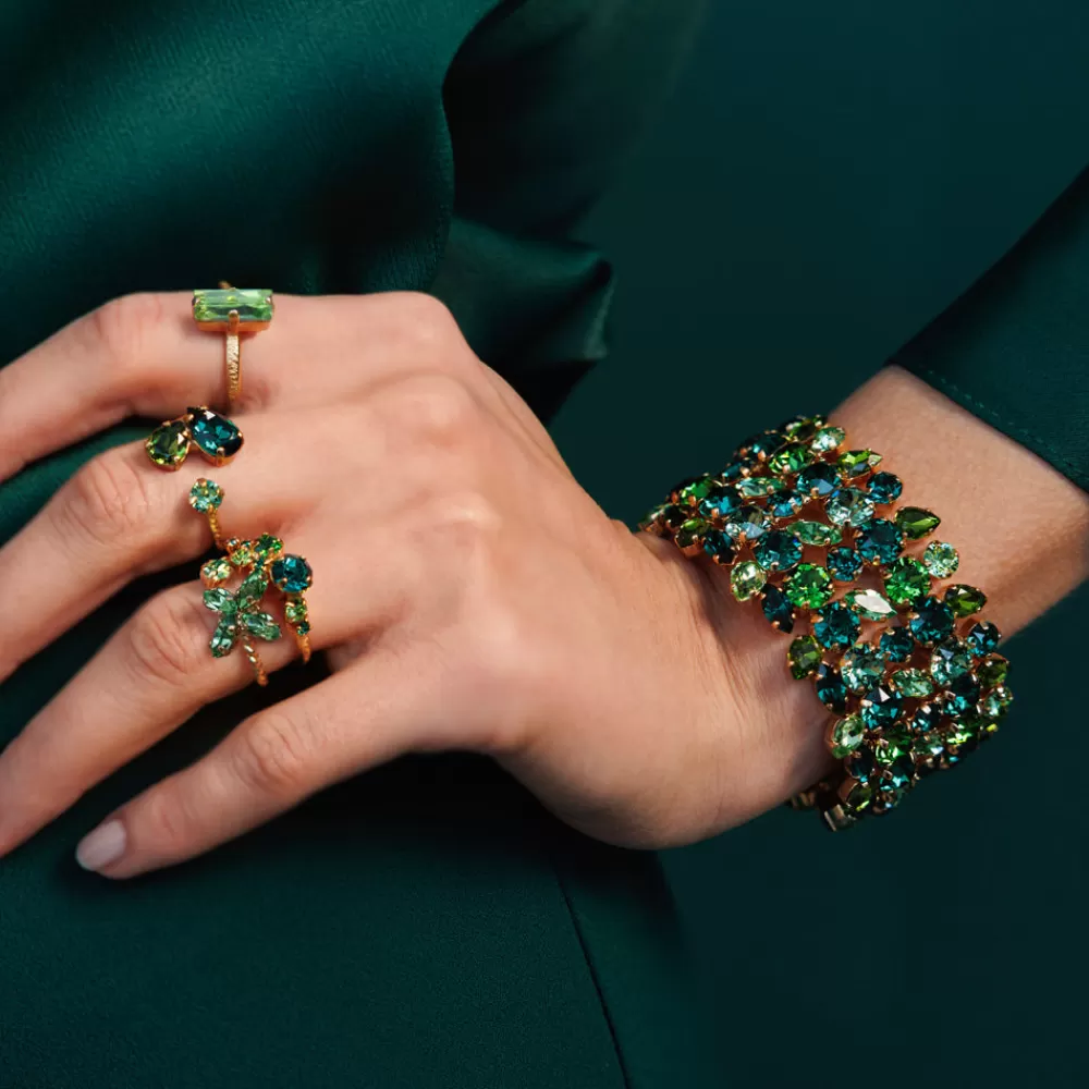 Caroline Svedbom Multi Cuff Bracelet/Green Combo