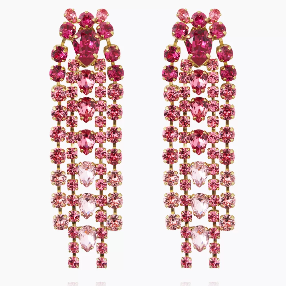 Caroline Svedbom Penelope Earrings/Fuschia Combo