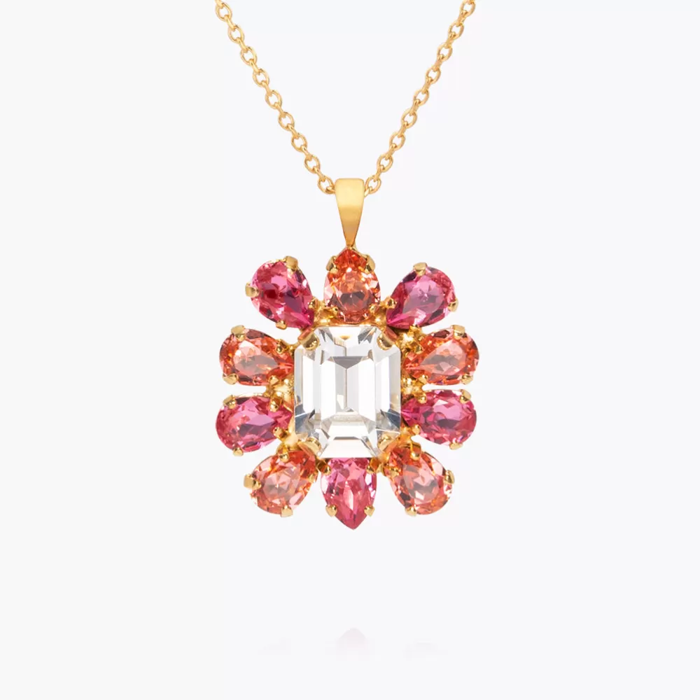 Caroline Svedbom Peony Necklace/Coral Combo