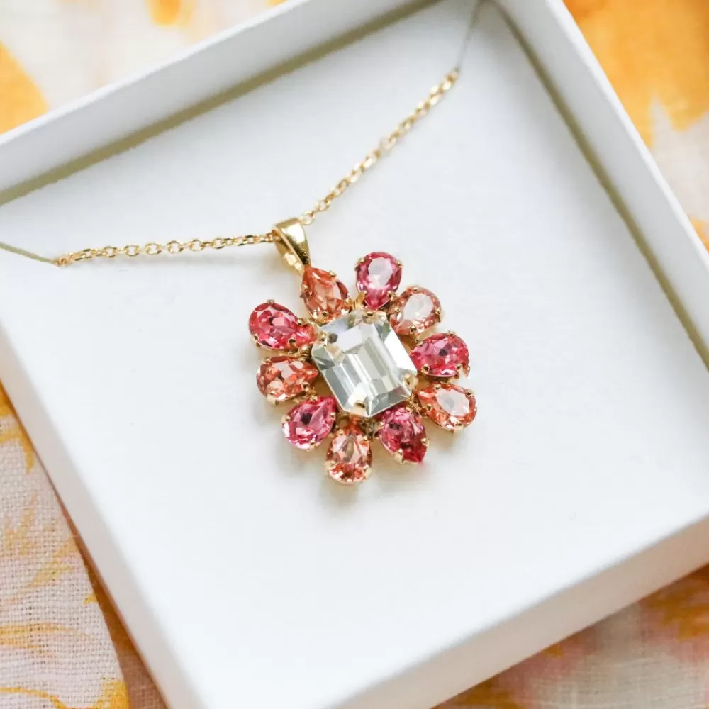 Caroline Svedbom Peony Necklace/Coral Combo