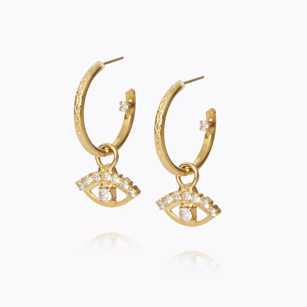 Caroline Svedbom Petite Greek Eye Loop Earrings/Crystal