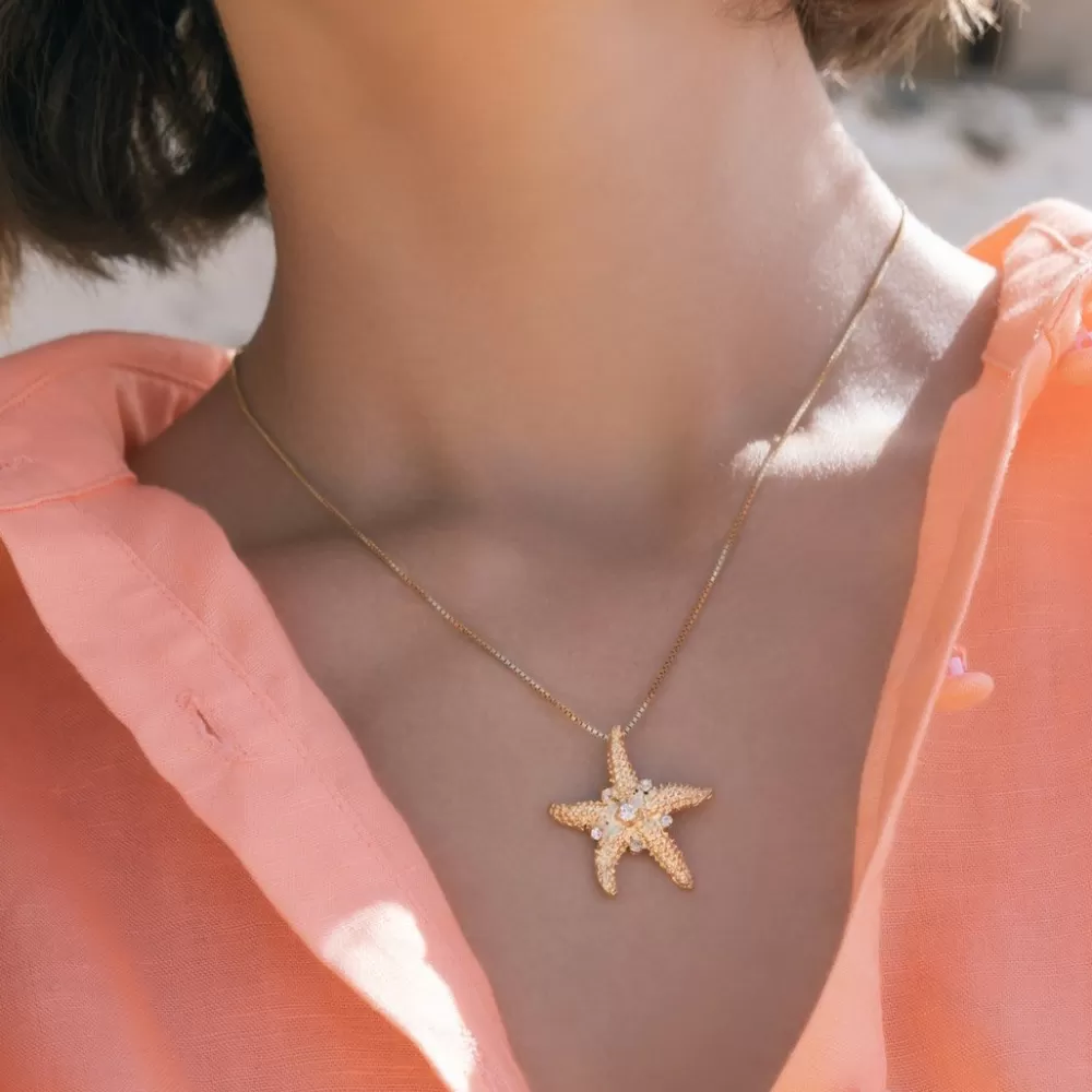 Caroline Svedbom Sea Star Necklace/Crystal